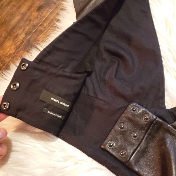 Isabel Marant Glenside Leather Bralette Top - Picture 5 of 8